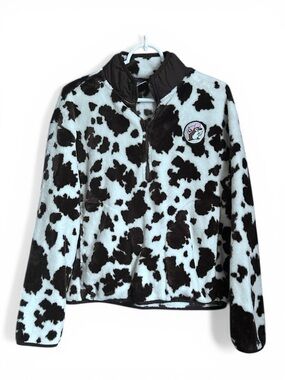 Buc-ee’s Cow Print Fleece 🐄 Cozy Western Vibes Size S – Like New